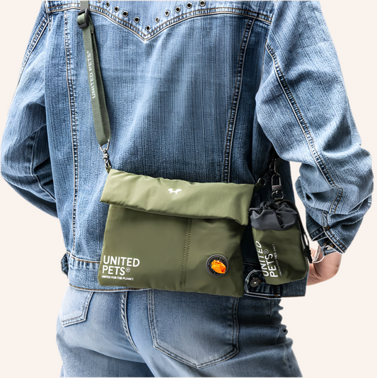 Gepolsterte weiche Schultertasche Oliv