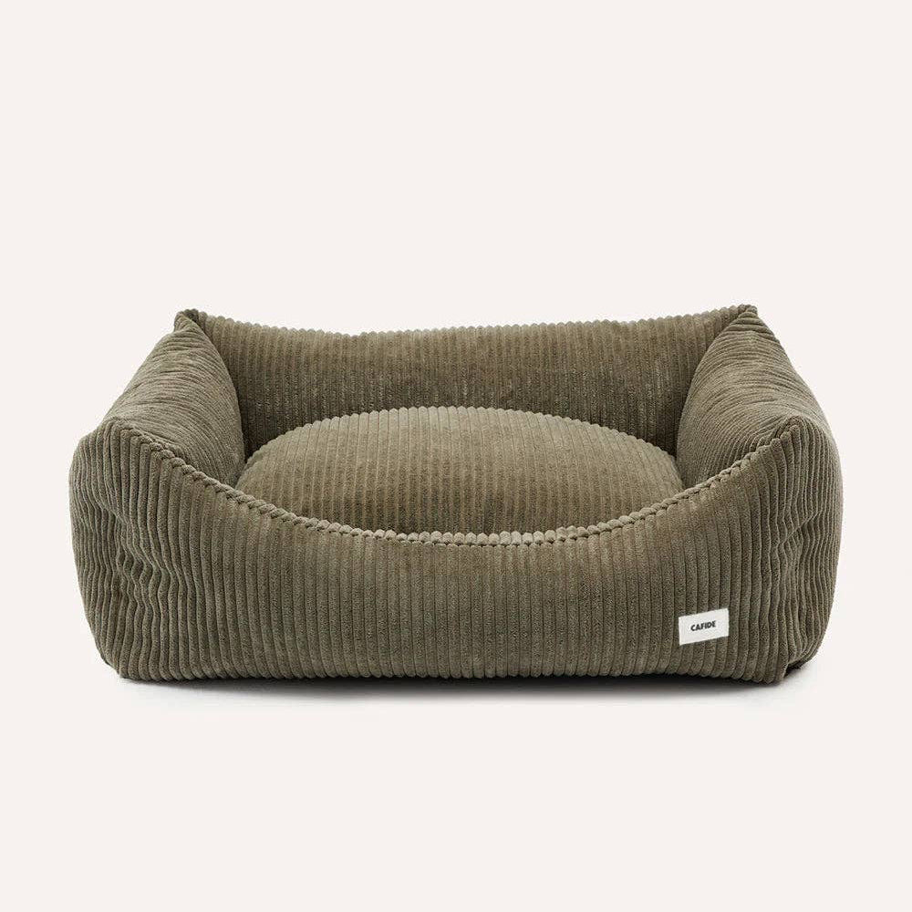 Hundebett aus grünem Cord / Snozy