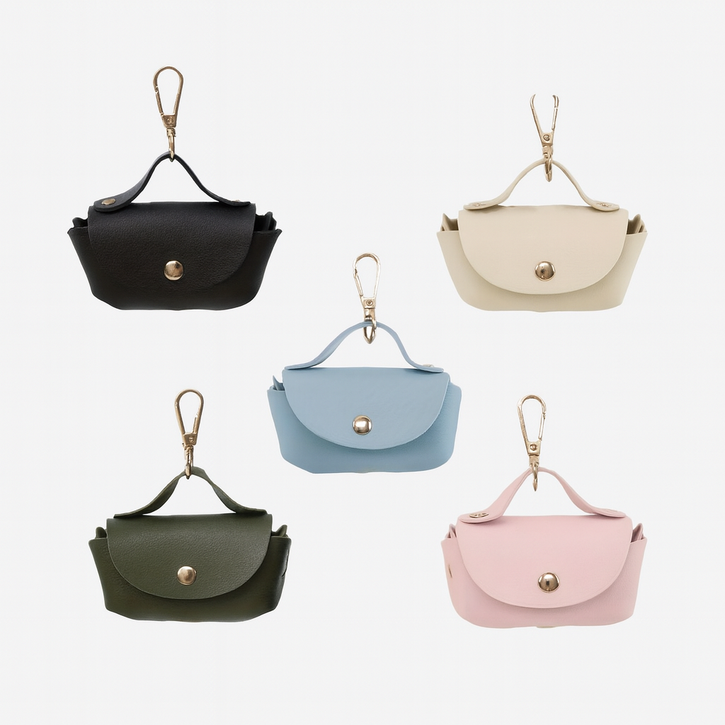 Kotbeutelspender-Tasche aus Leder in 5 Farben