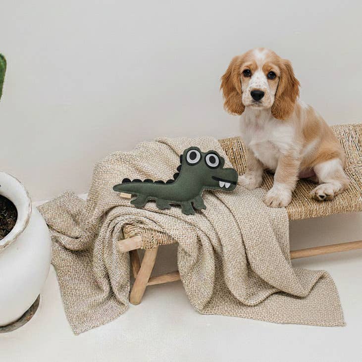 BUDDY. Hundespielzeug aus Leder "Krokodil"