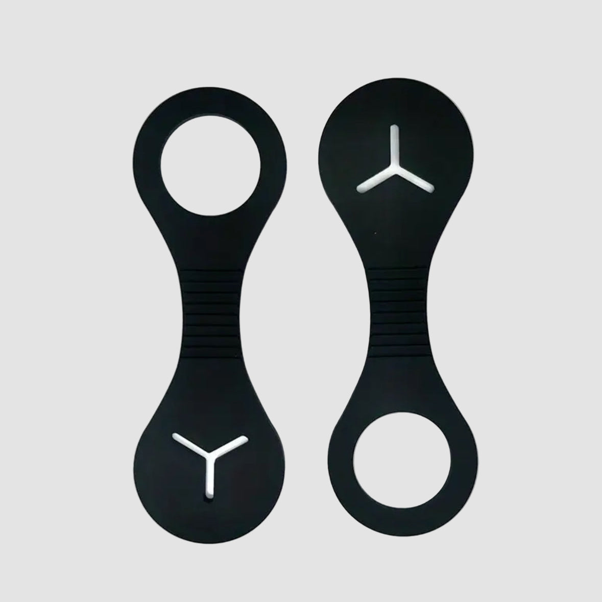 2er Set Silikon-Kotbeutelhalter in elegantem desing - praktisches Hundezubehör für saubere Spaziergänge, flexibel an Leine oder Tasche befestigt