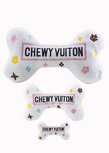 Plüsch-Knochen mit Quietscher - Produktreihe "Chewy Vuiton"