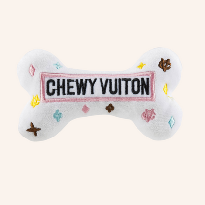 Plüsch-Knochen mit Quietscher - Produktreihe "Chewy Vuiton"