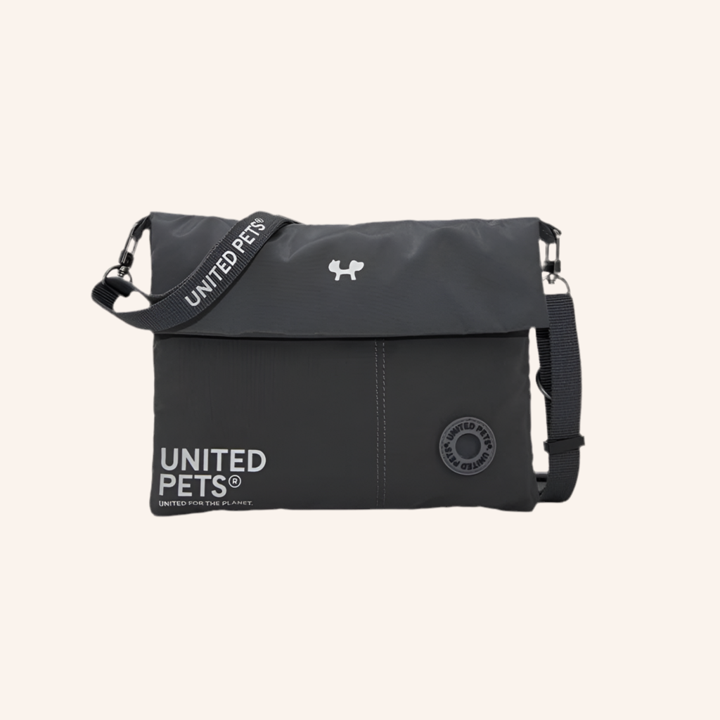 Gepolsterte weiche Schultertasche Anthrazit