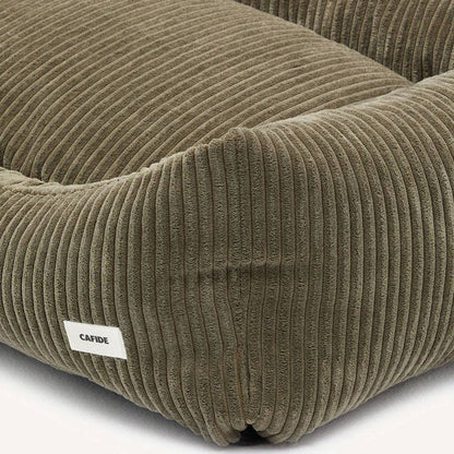 Hundebett aus grünem Cord / Snozy