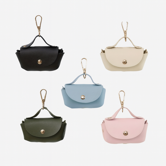 Kotbeutelspender-Tasche aus Leder in 5 Farben
