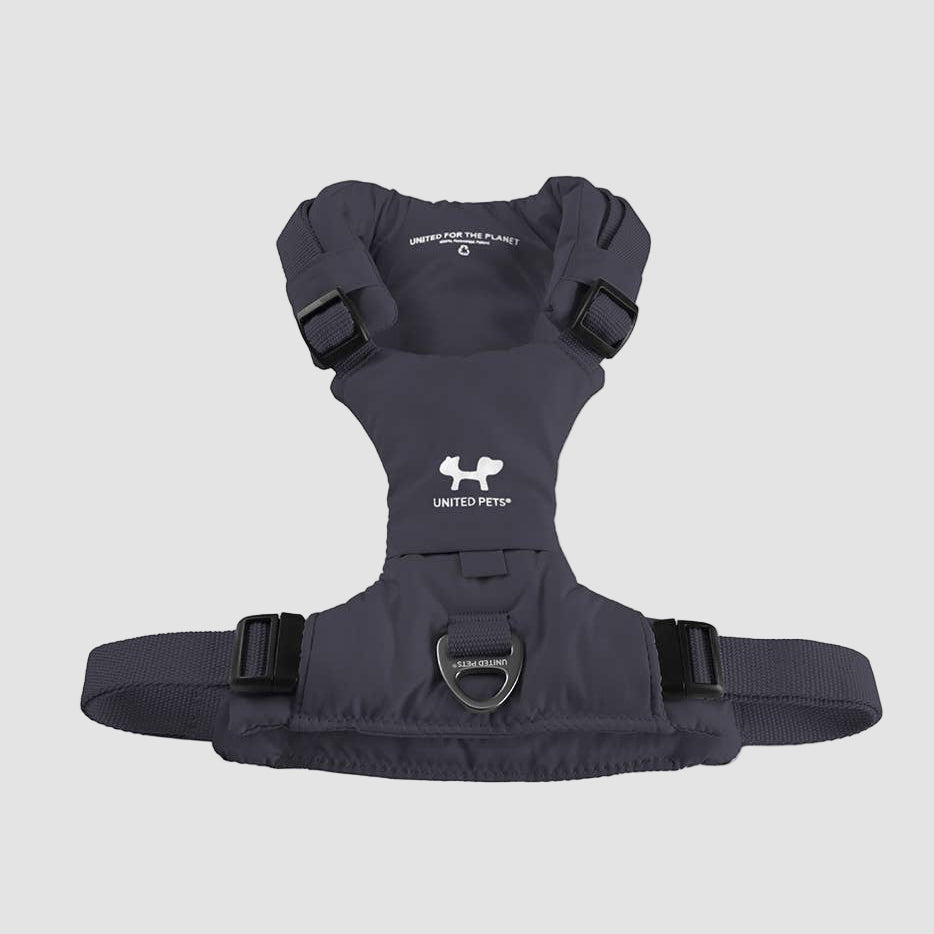 Gepolstertes H-Geschirr Cityife von United Pets - verstellbares, ergonomisches Hundegeschirr mit GPS-Tasche im stilvollen italienischen Design