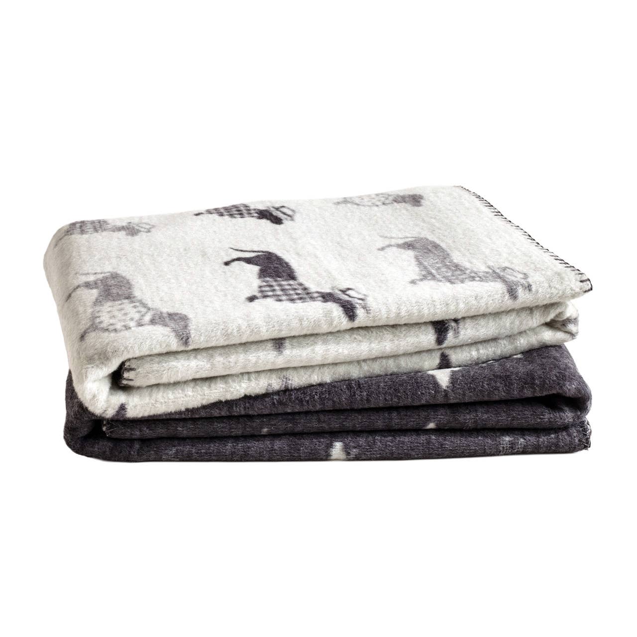 Wende - Kuscheldecke "Teckel" mit Dackel-Motiv